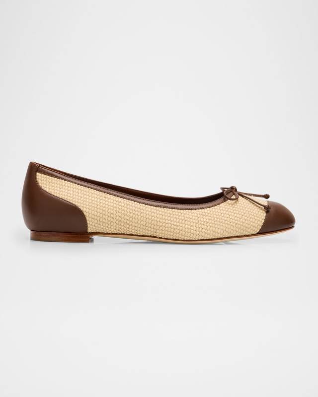 Capbal Bicolor Bow Ballerina Flats